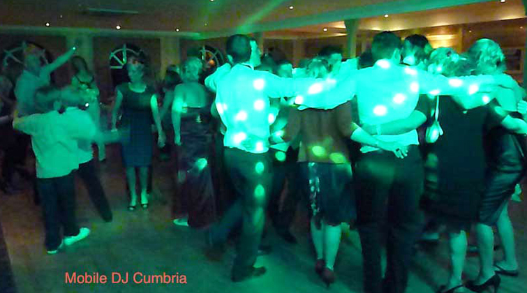 Dancing at mobile disco in Cumbria
